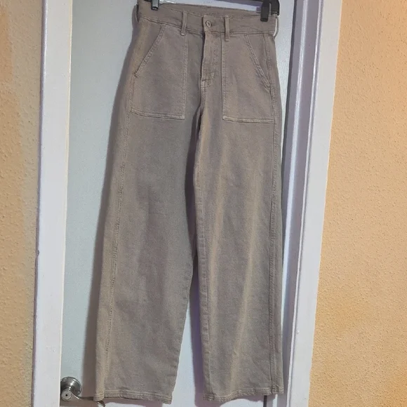 American Eagle Outfitters Gray Wide Leg Pants - Picture 4 of 8